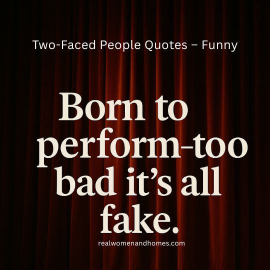 Two-Faced People Quotes – Funny
